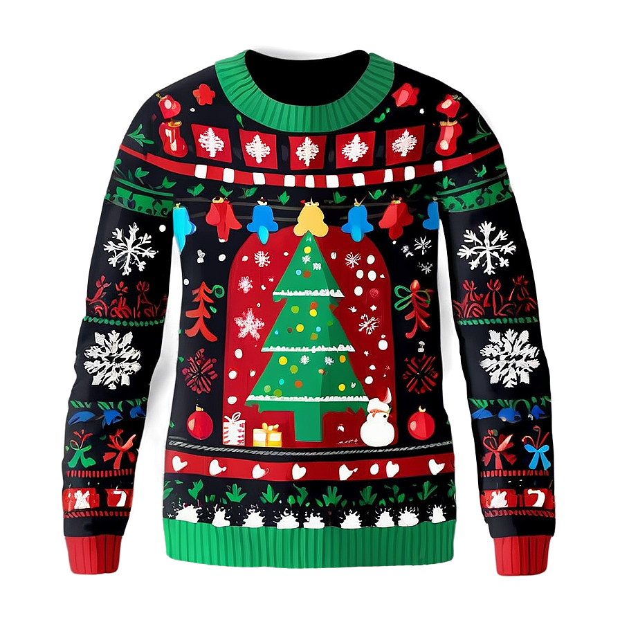 Ugly Christmas Sweater With Slogans Png 65 PNG Image