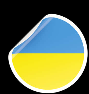 Ukraine Flag Droplet Graphic PNG Image