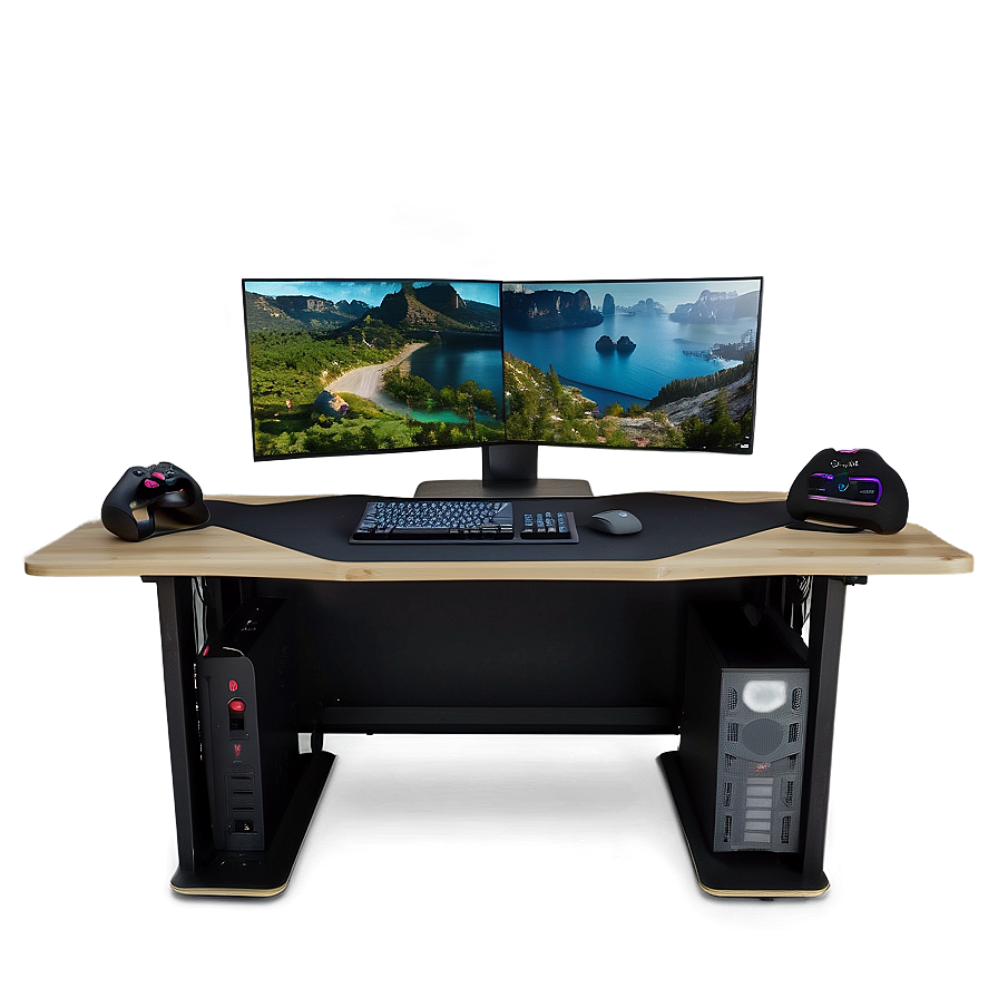 Ultimate Gaming Desk Setup Png 36 PNG Image