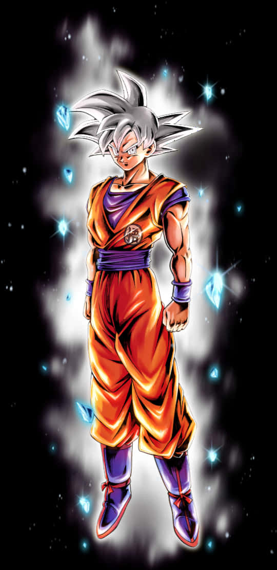 Ultra Instinct Goku Cosmic Aura PNG Image