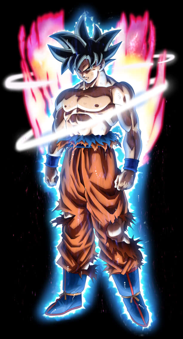 Ultra Instinct Goku Power Aura PNG Image