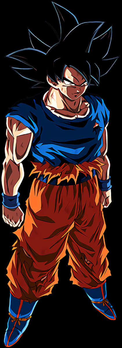 Ultra Instinct Goku Stance PNG Image