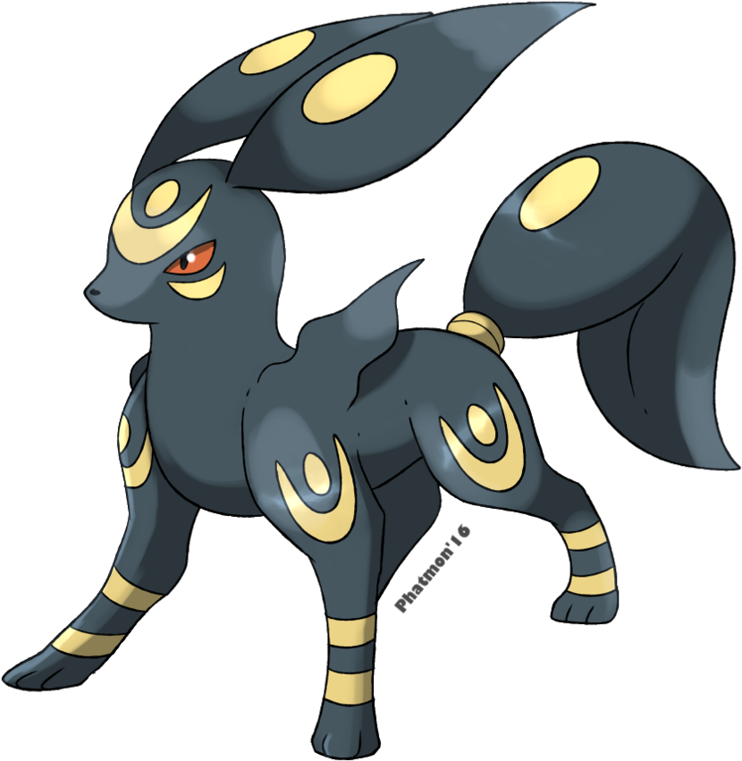 Umbreon Pokemon Illustration PNG Image