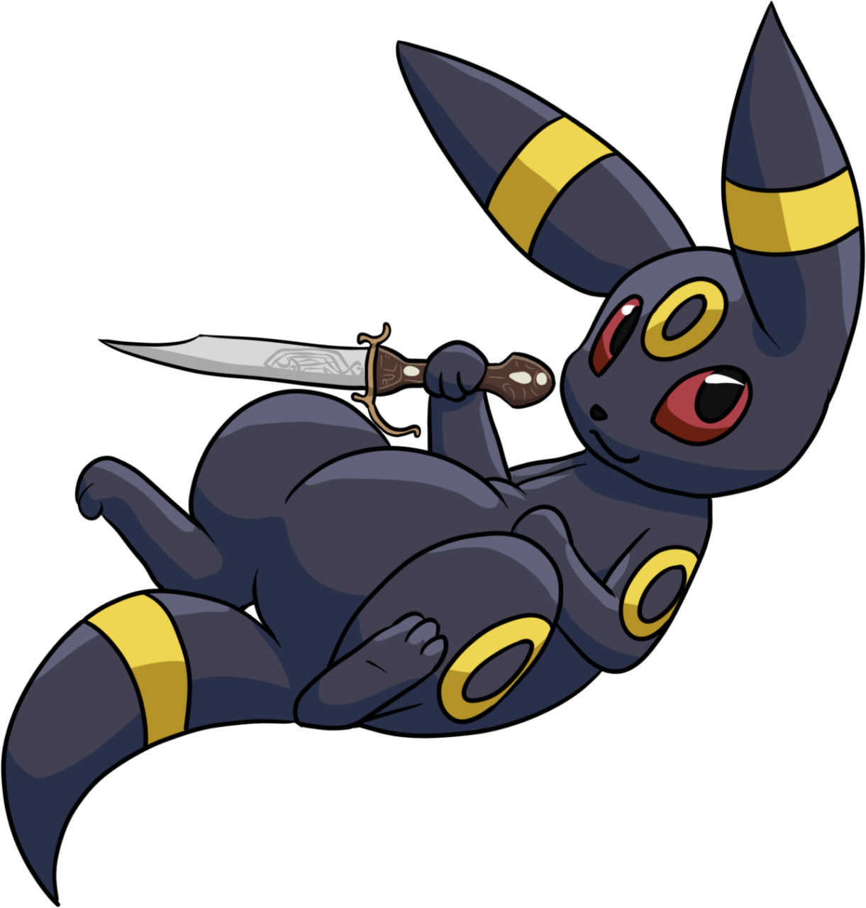 Umbreon_with_ Knife PNG Image