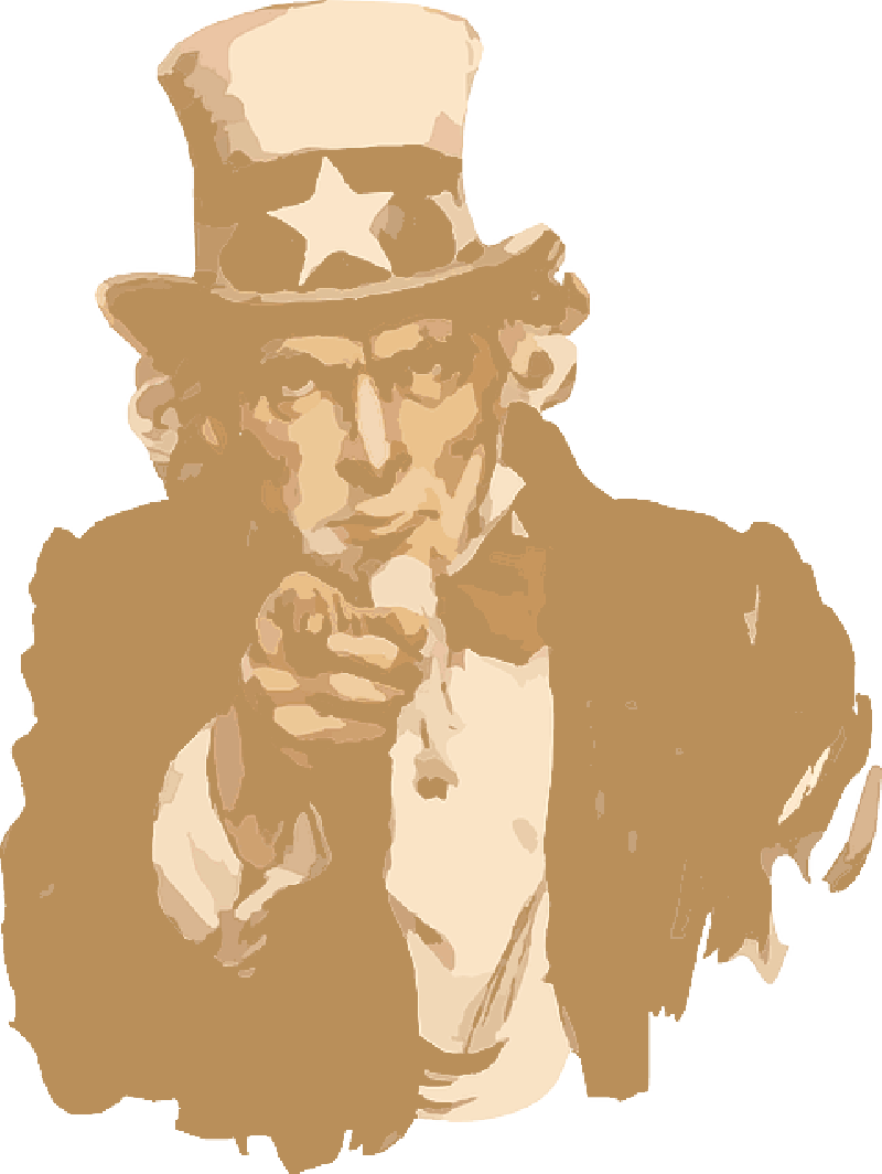 Uncle Sam Pointing Gesture Illustration PNG Image