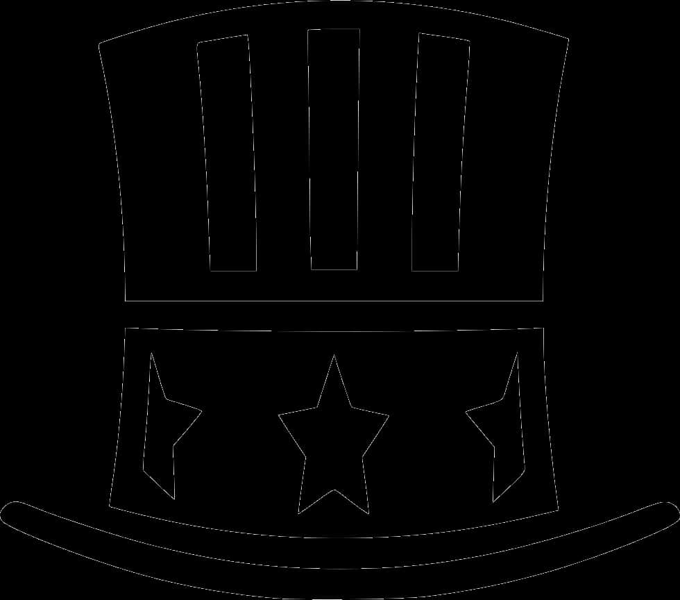 Uncle Sam Style Hat Outline PNG Image