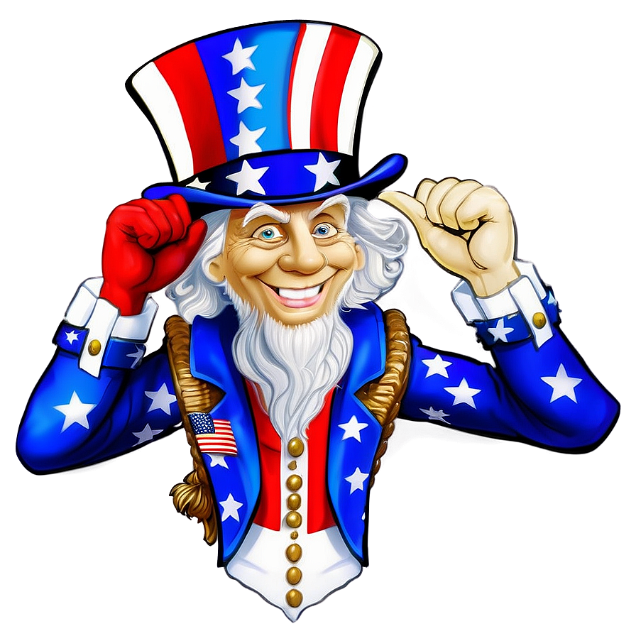 Uncle Sam Waving Flag Png 12 PNG Image