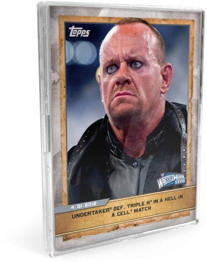 Undertaker Wrestle Mania Moment Topps Card PNG Image