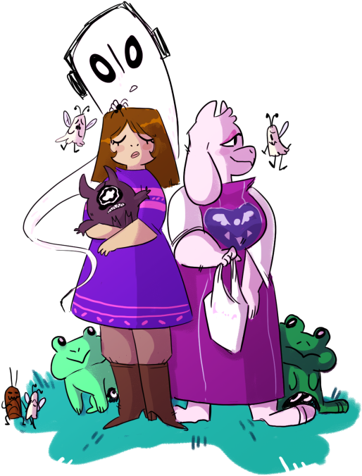 Undertale Characters Torieland Frisk PNG Image