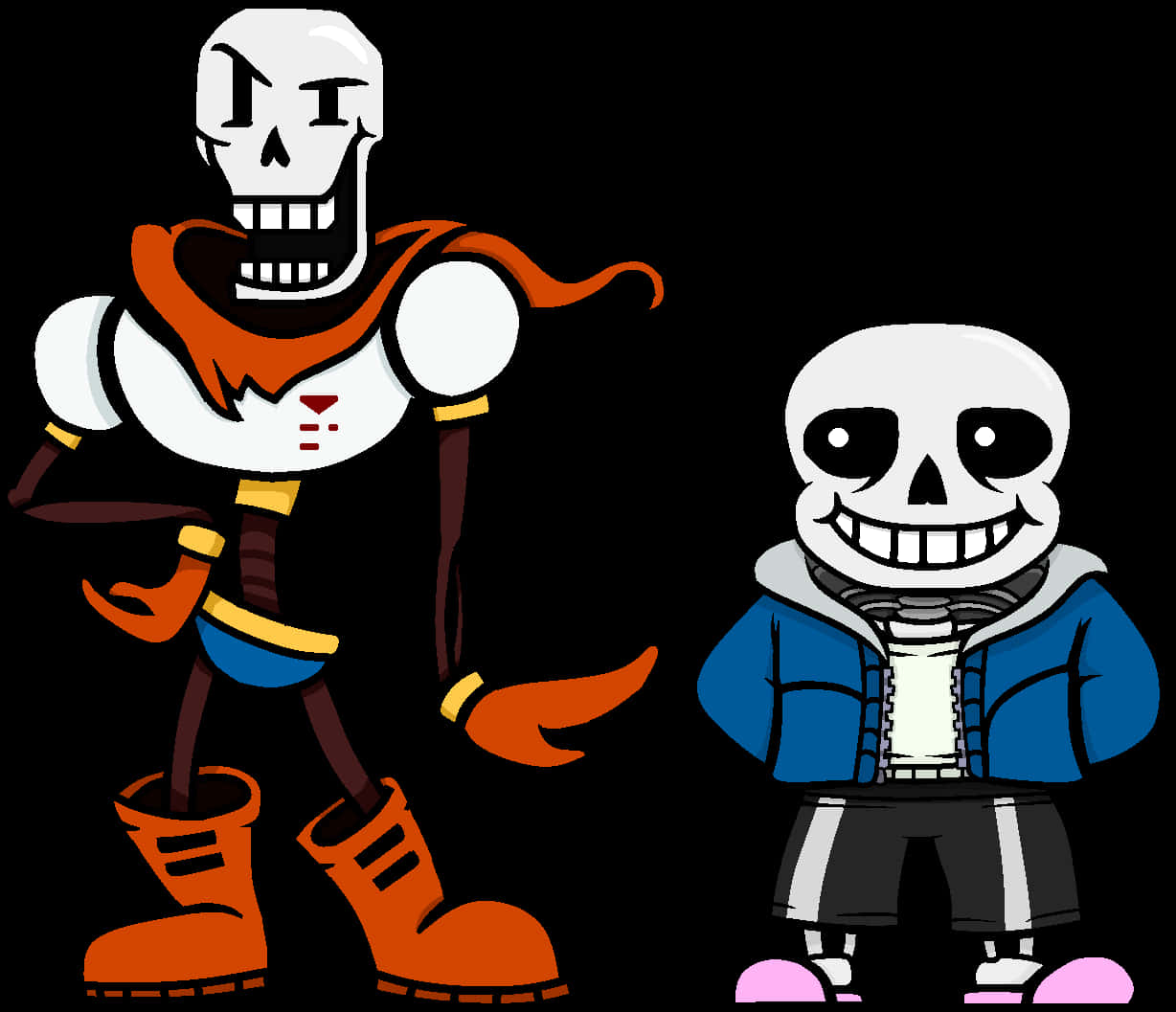 Undertale_ Sans_and_ Papyrus_ Characters PNG Image