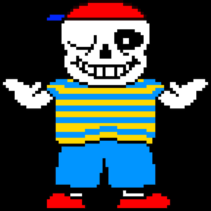 Undertale Sans Pixel Art PNG Image