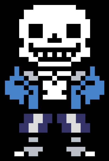 Undertale Sans Pixel Art PNG Image