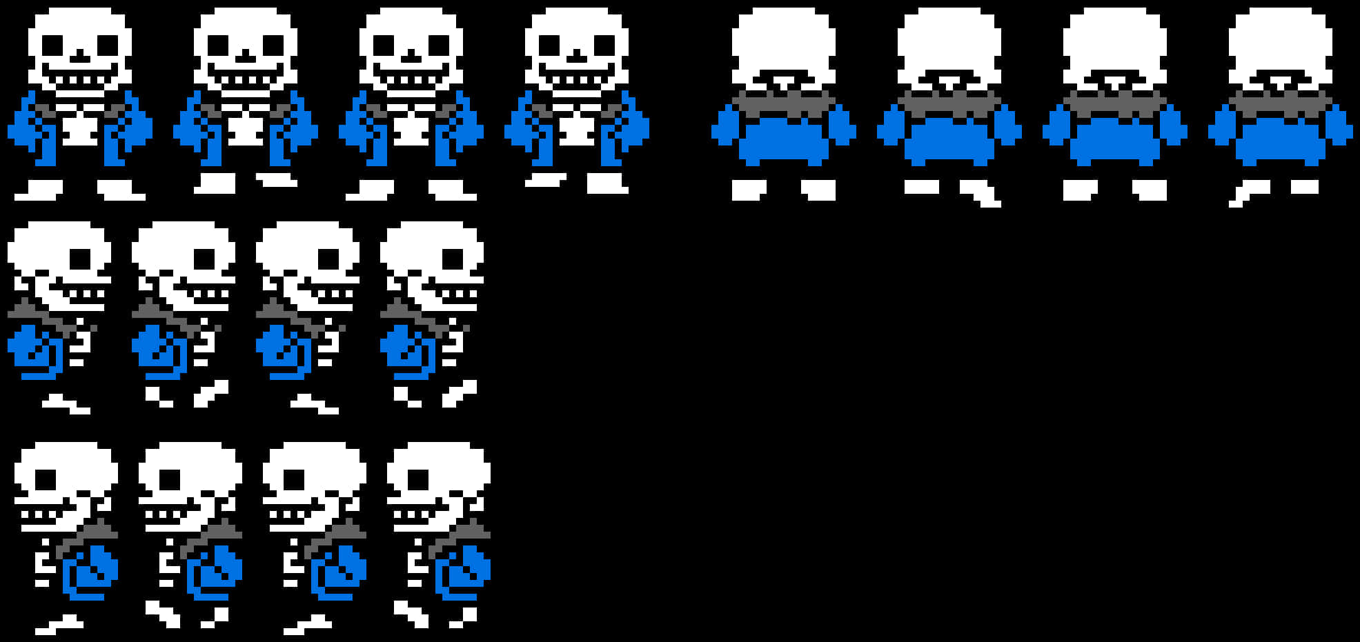 Undertale Sans Sprite Sheet PNG Image