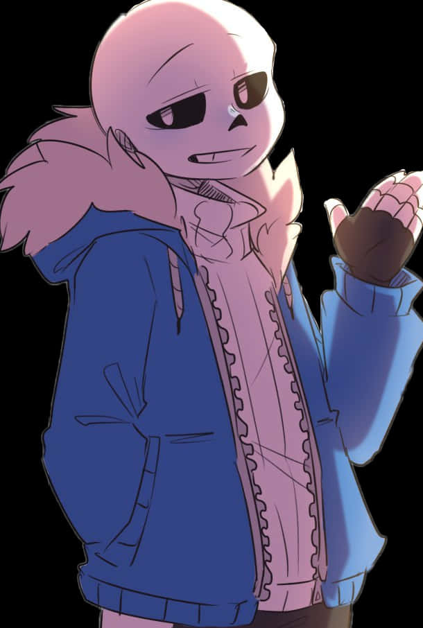 Undertale Sansin Jacket PNG Image