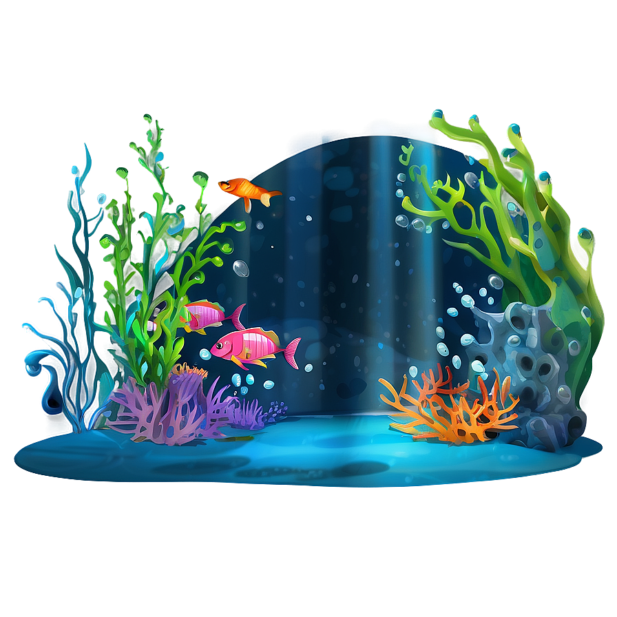 Underwater Cartoon Scene Png Kaf PNG Image