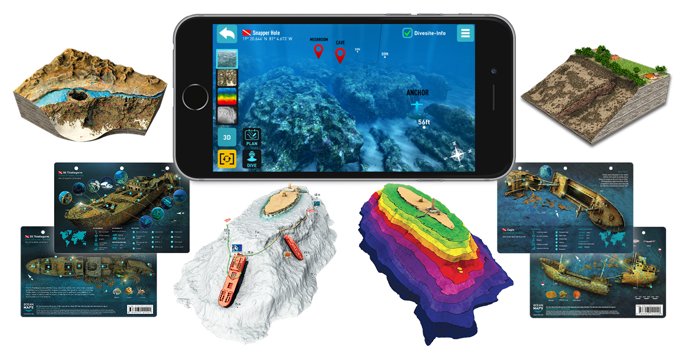 Underwater Mapping Technology Showcase PNG Image