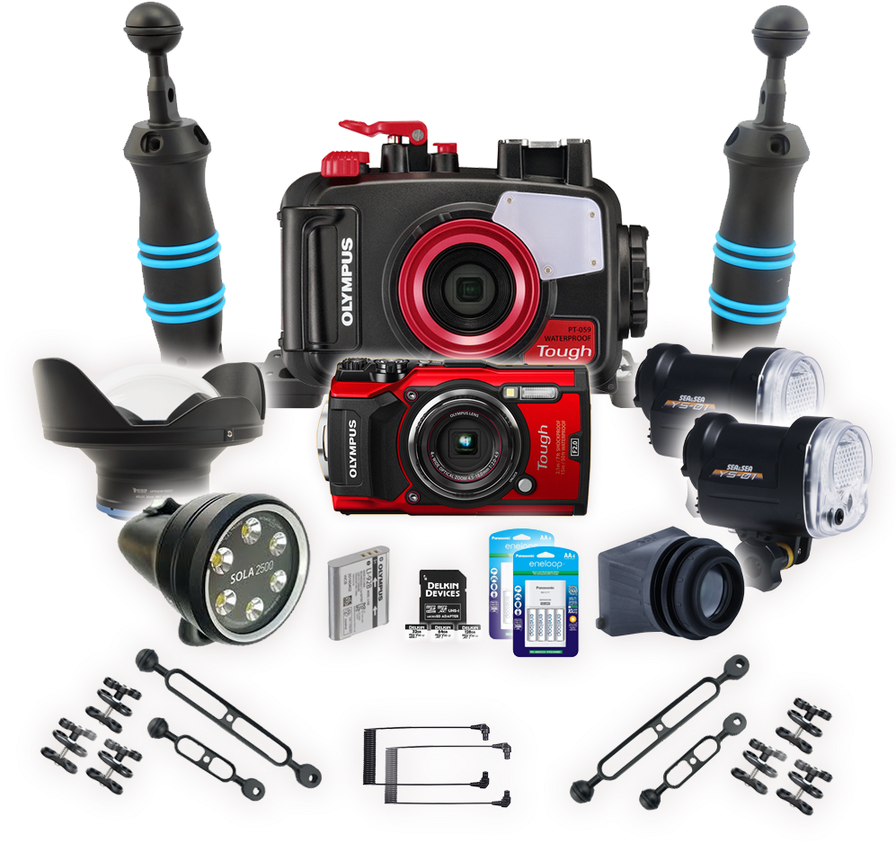 Underwater Photography Equipment Set PNG Image