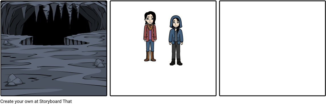 Underworld_ Cave_and_ Two_ Characters PNG Image