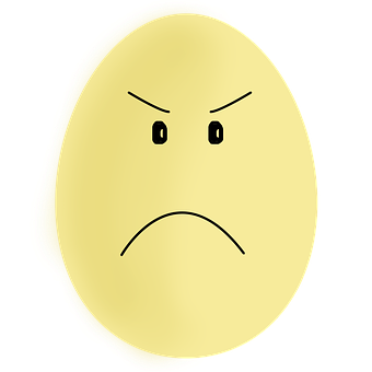 Unhappy Egg Expression PNG Image