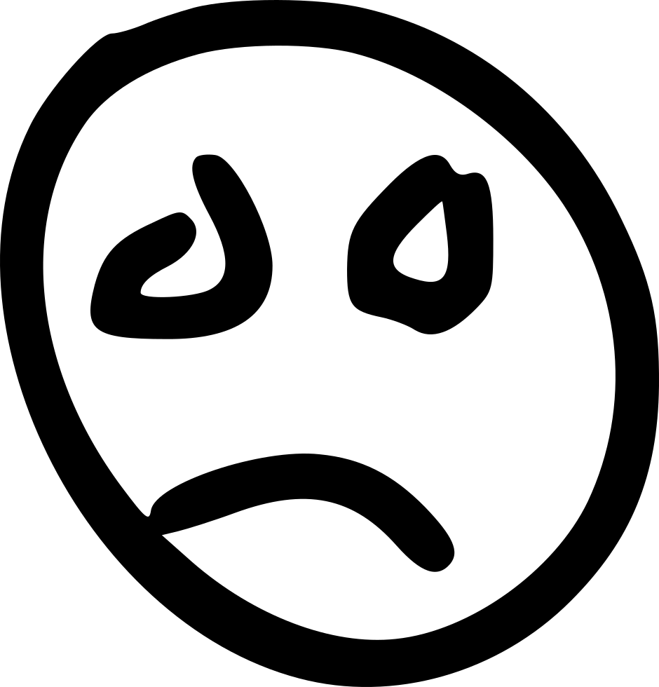 Unhappy_ Face_ Emoji_ Vector PNG Image