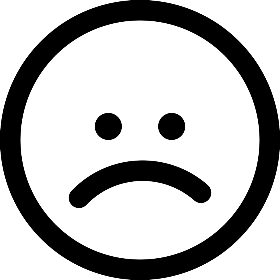 Unhappy Face Icon PNG Image