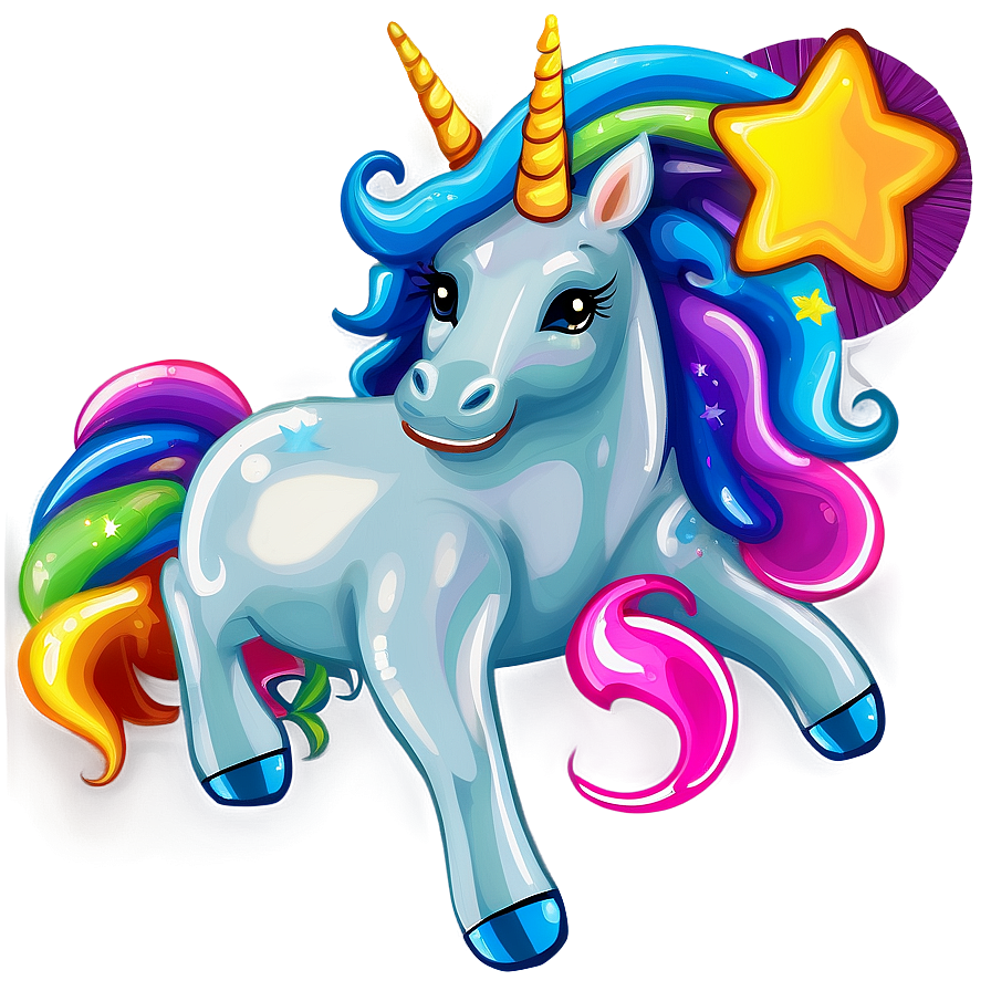 Unicorn And Stars Clipart Png 06262024 PNG Image