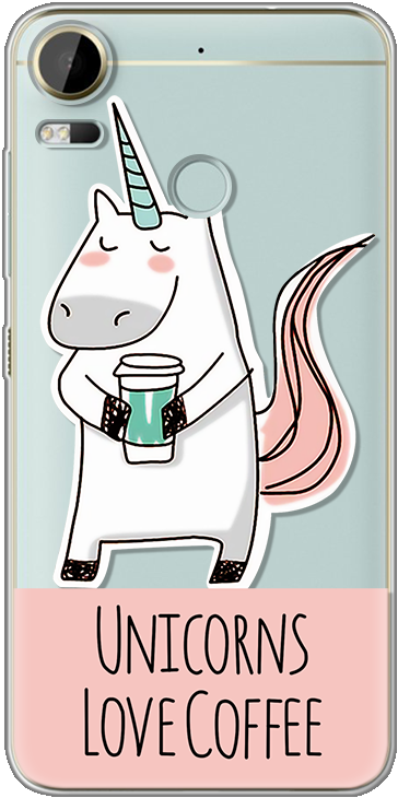 Unicorn Coffee Phone Case PNG Image