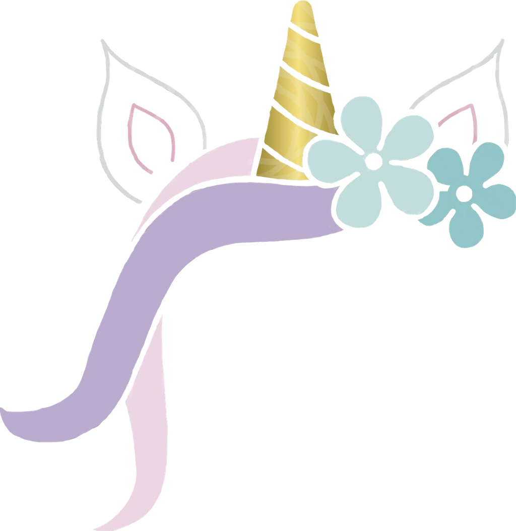 Unicorn Floral Headpiece Graphic PNG Image