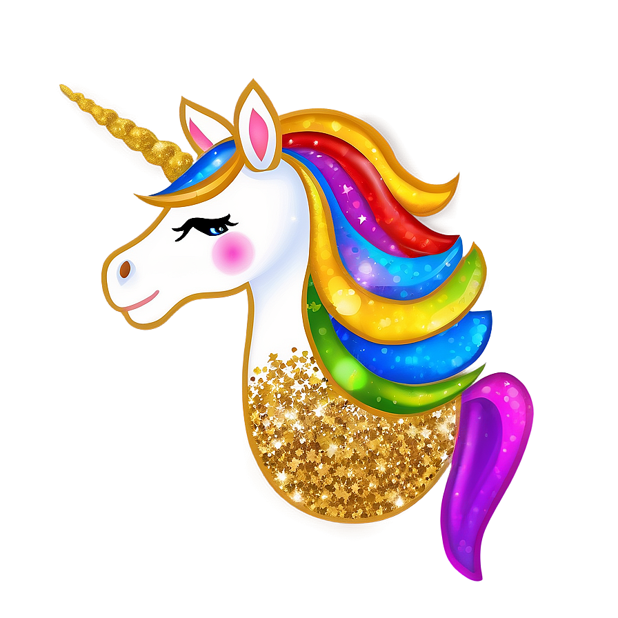 Unicorn Glitter Clipart Png Sgq PNG Image