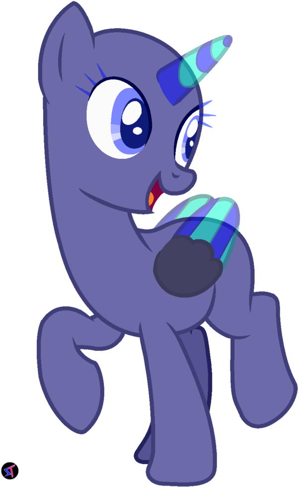 Unicorn Pony Holding Candy Cane PNG Image