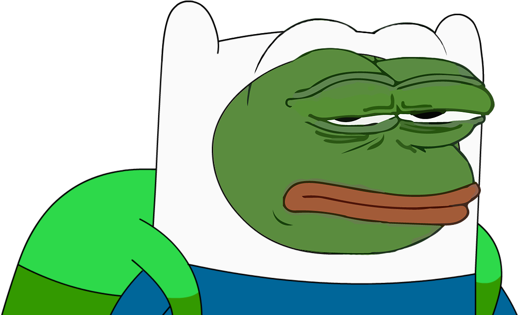 Unimpressed_ Frog_in_ Adventure_ Time_ Style.png PNG Image