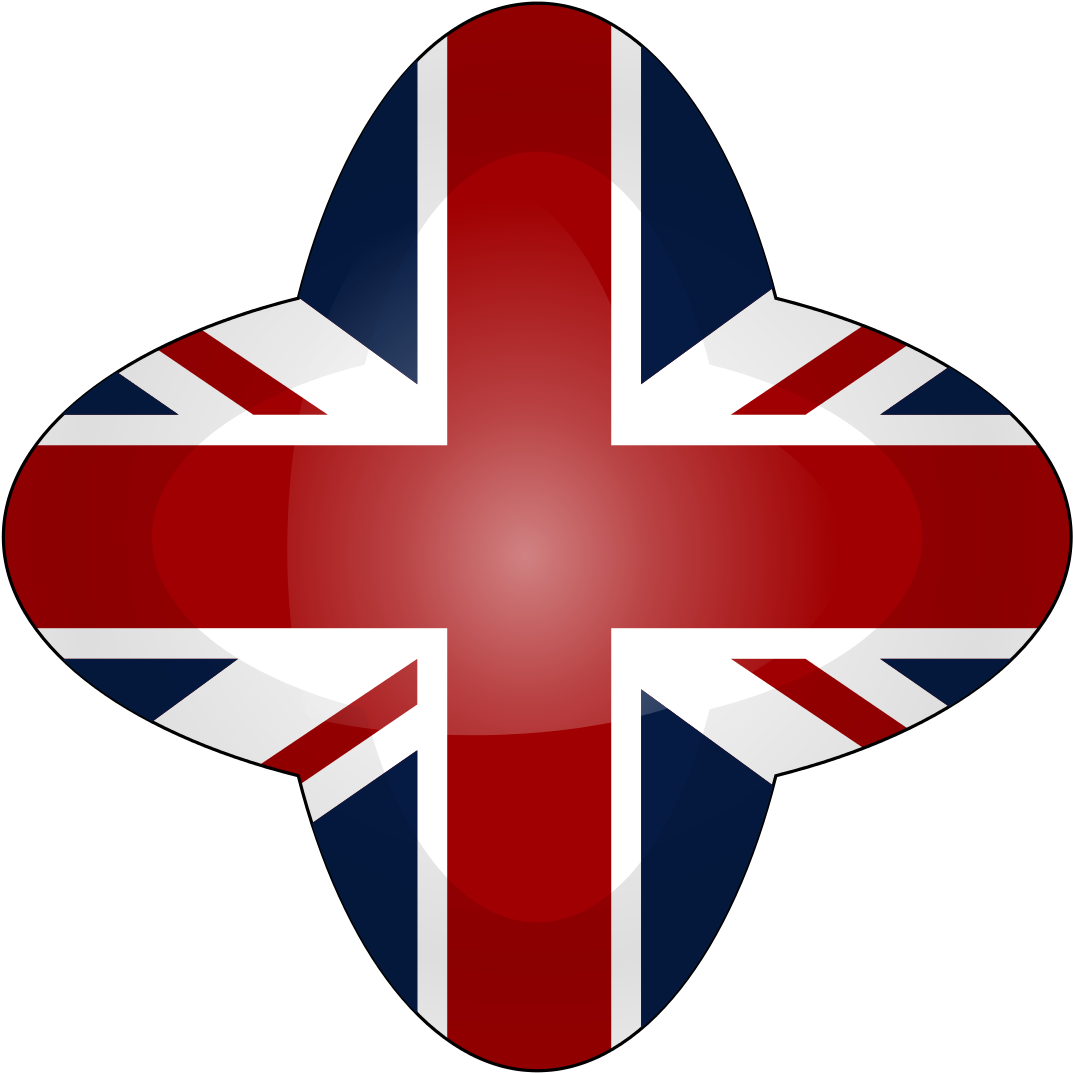 Union Jack Flower Design PNG Image