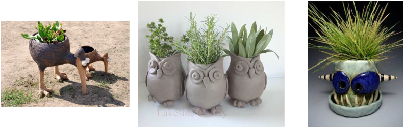 Unique Animal Planters PNG Image