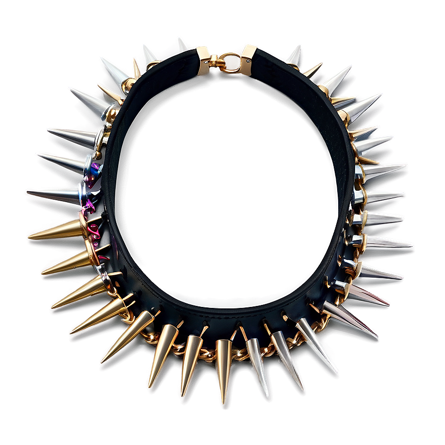 Unique Spiked Choker Collection Png 32 PNG Image