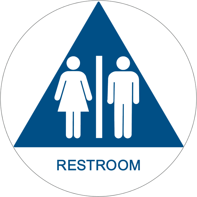 Unisex Restroom Sign Graphic PNG Image