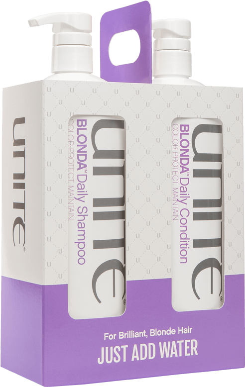 Unite Blonde Hair Care Products PNG Image