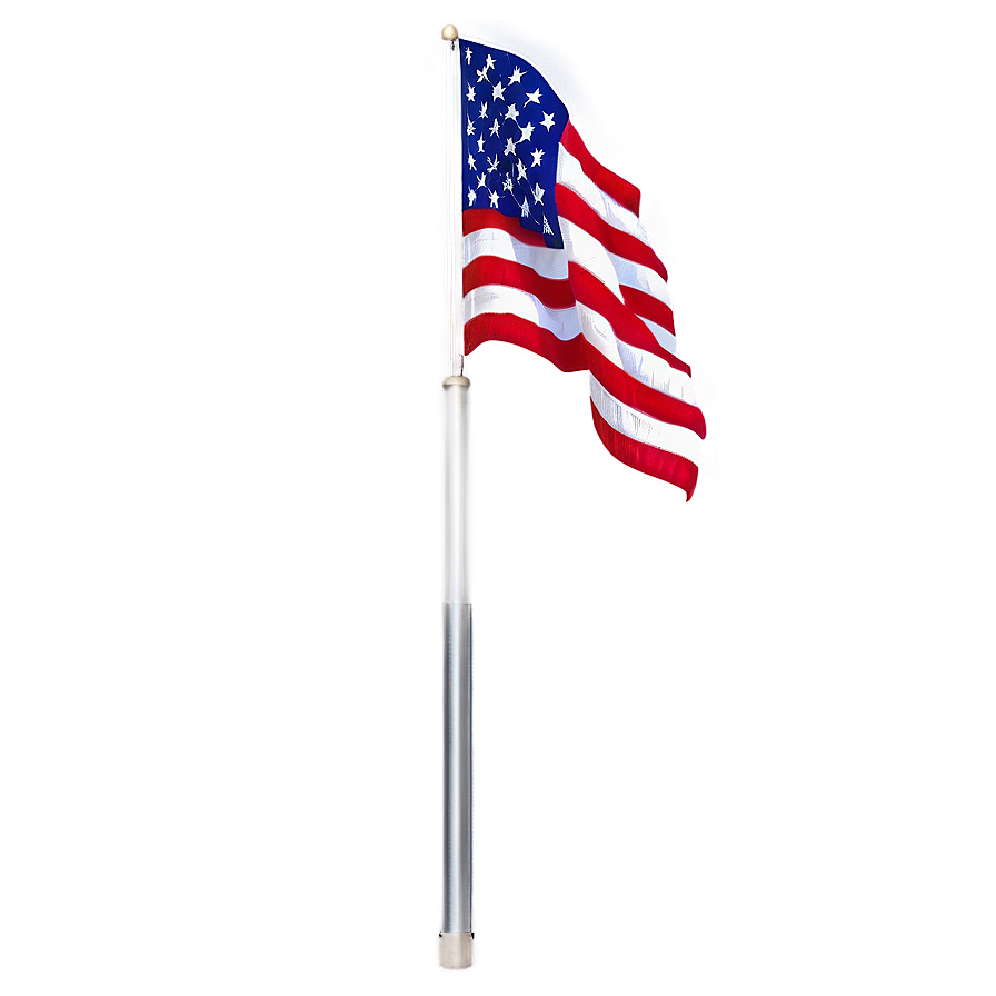 United States Flag On Pole Png Kco69 PNG Image