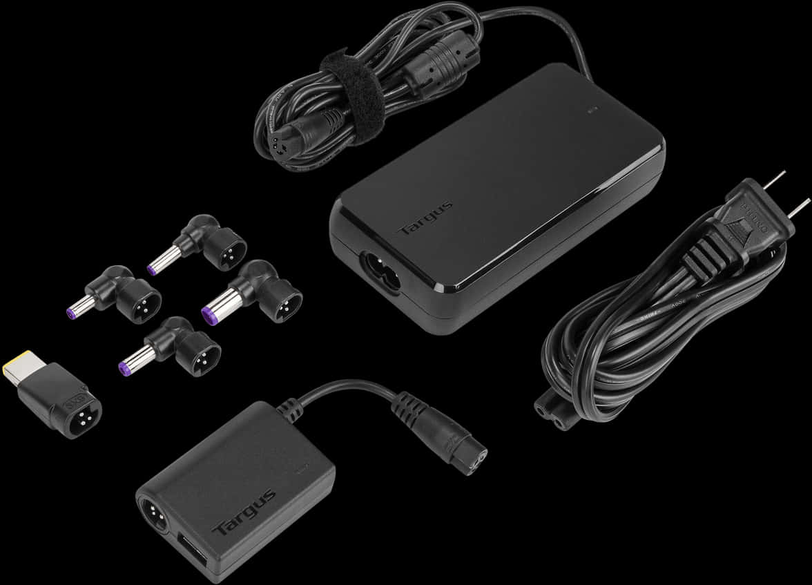 Universal Laptop Charger Set PNG Image