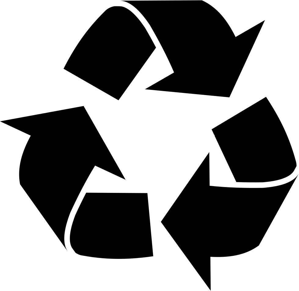 Universal Recycling Symbol Black PNG Image