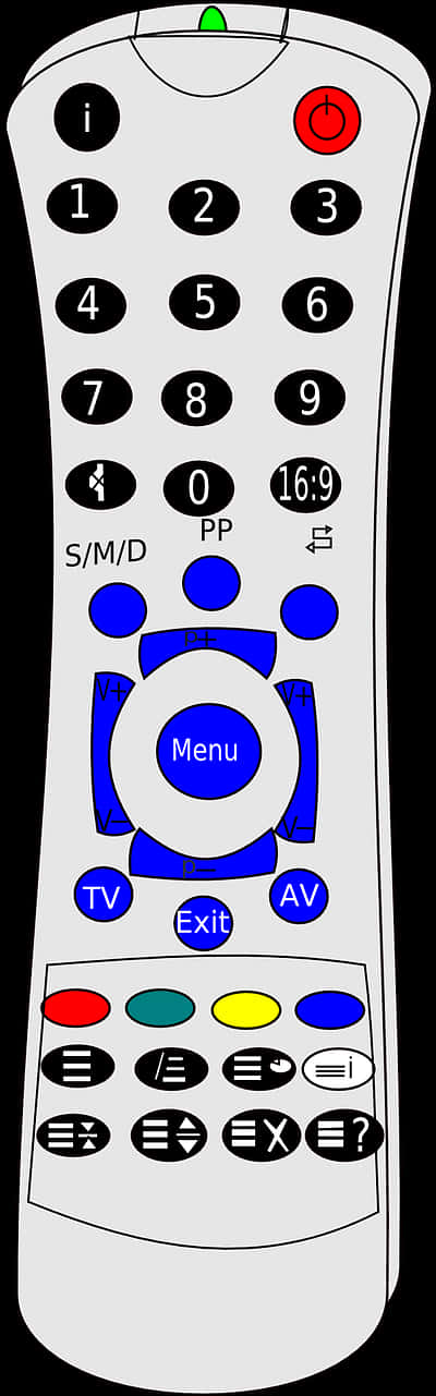 Universal Remote Control Graphic PNG Image