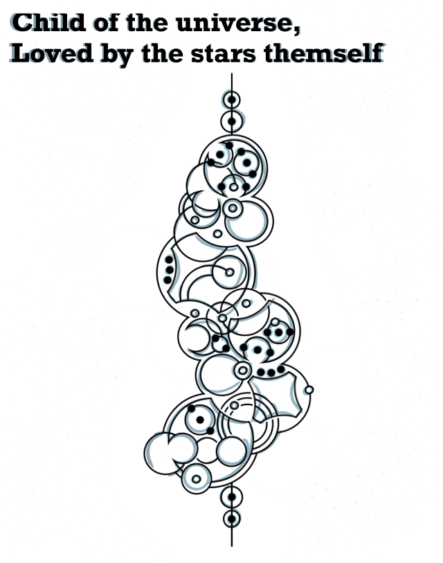 Universe Child Tattoo Design PNG Image