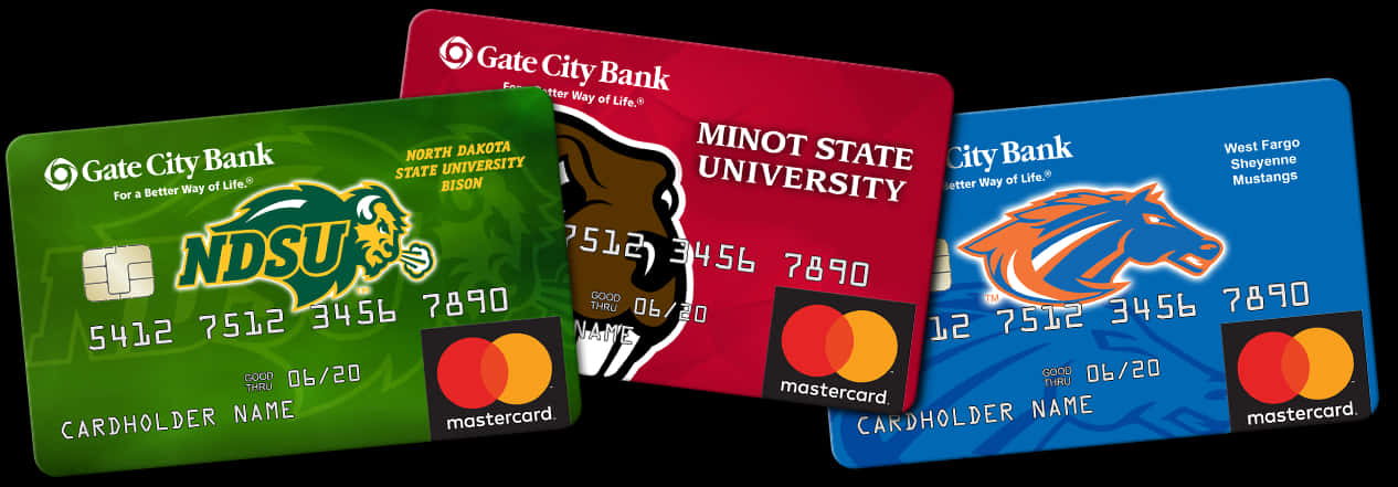 University Affiliated Bank Cards PNG Image