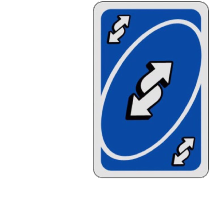 Uno Reverse Card Blue Background PNG Image