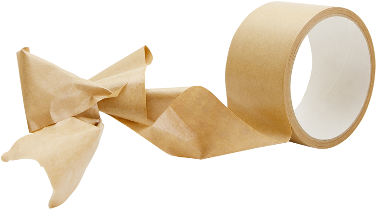 Unwound Brown Adhesive Tape PNG Image