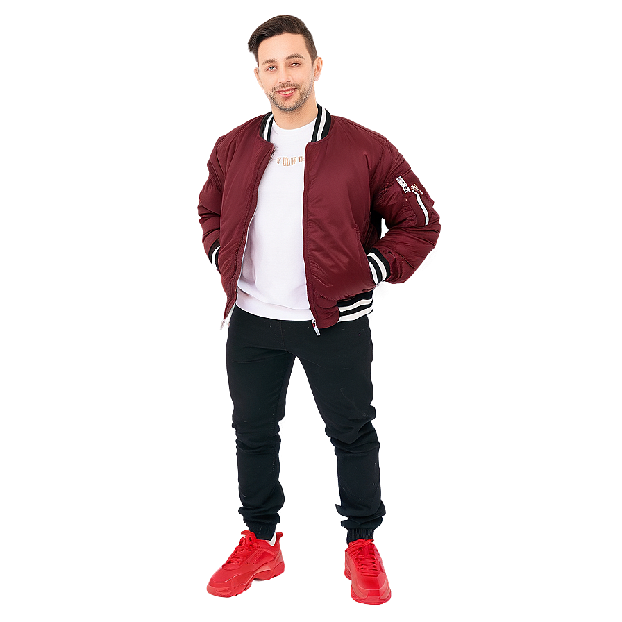 Urban Bomber Jacket Outfit Png 06282024 PNG Image