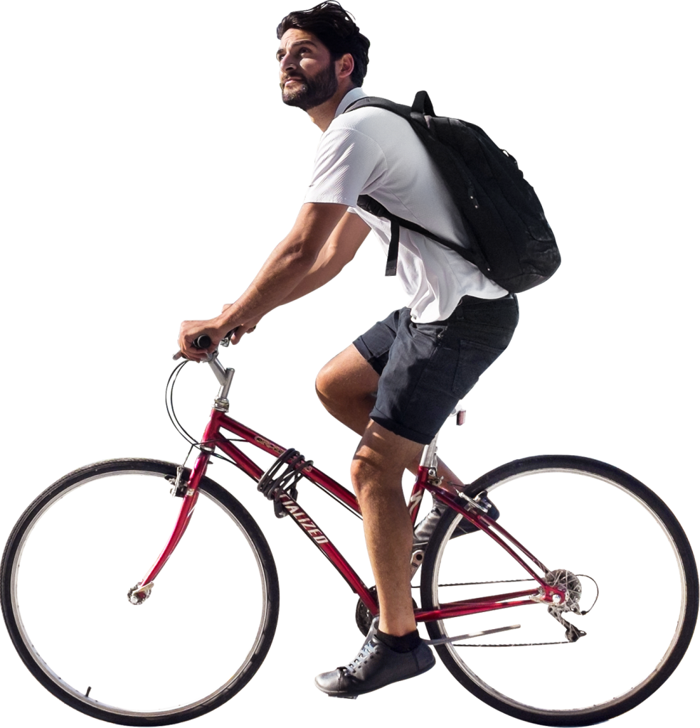 Urban Cyclistin Action PNG Image