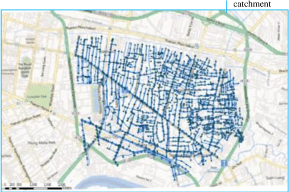 Urban Drainage System Map PNG Image