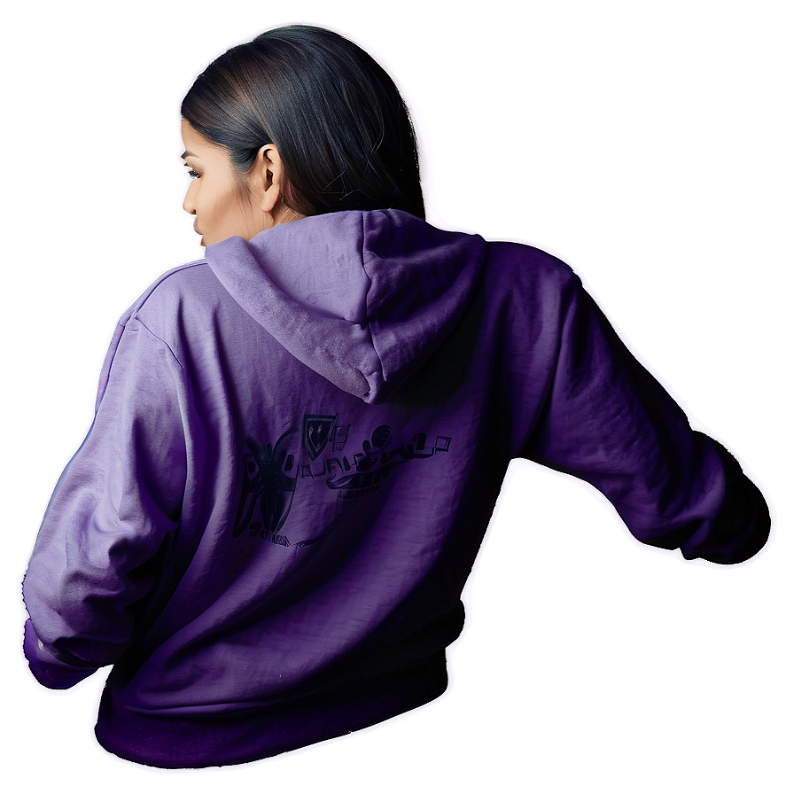 Urban Purple Hoodie Drawing Png Fqo PNG Image