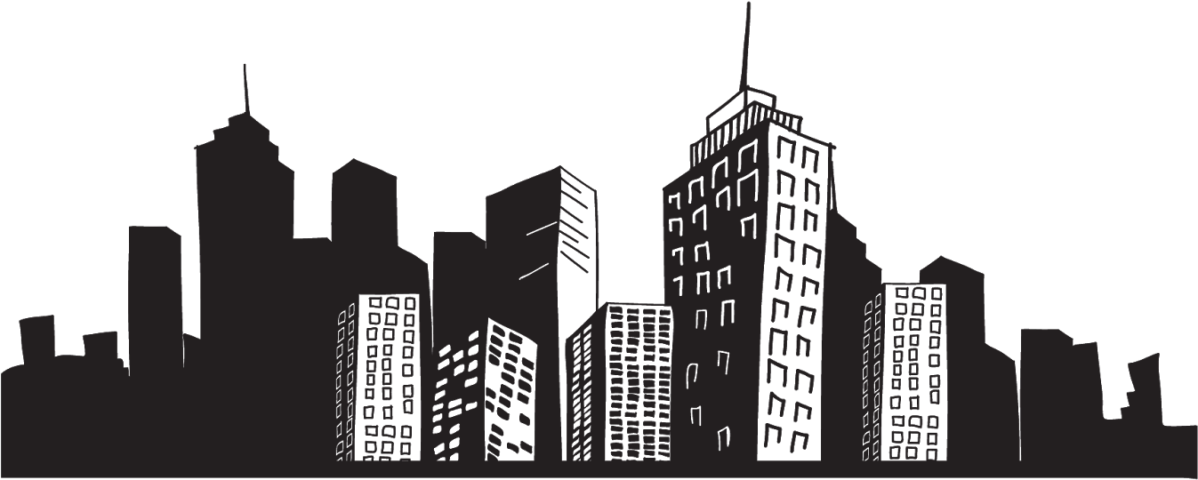 Urban Silhouette Skyline PNG Image