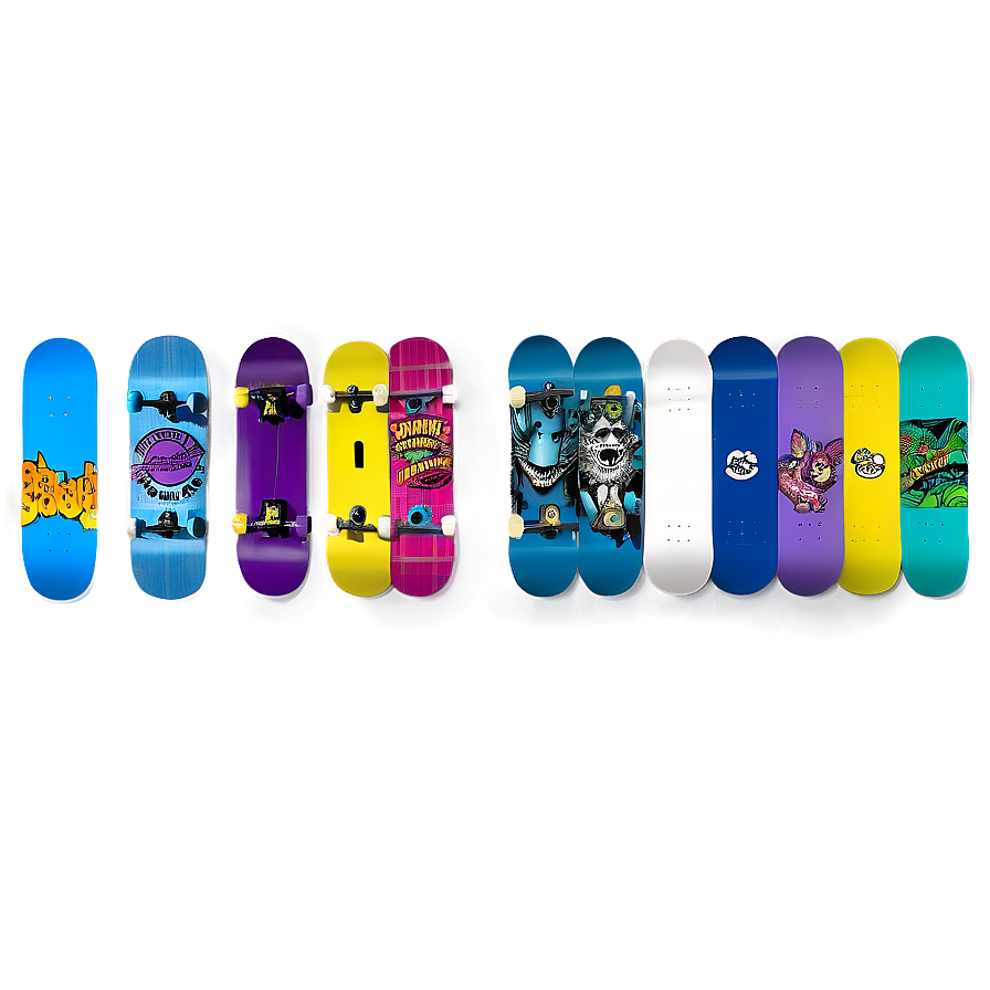 Urban Skateboard Deck Layout Png Wen59 PNG Image